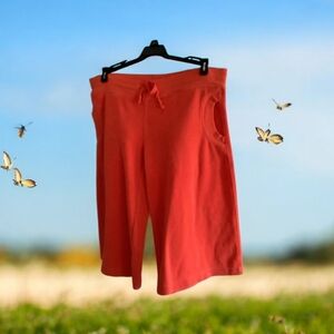 Plush & Lush capris orange terrycloth size S. These are soft two pockets…
